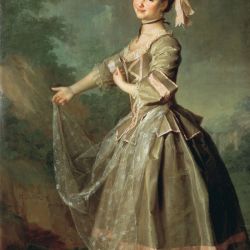 Portrait of lady with large dress